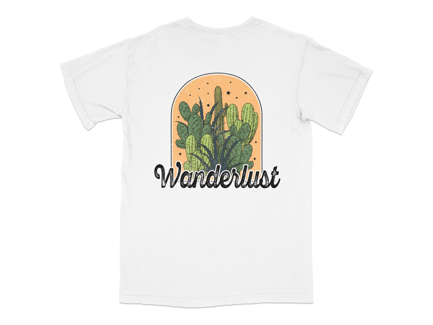 Wanderlust Cactus Graphic T-Shirt, Desert Plants Adventure Tee, Unisex Cotton Shirt, Casual Summer Outfit, Nature Lover Gift