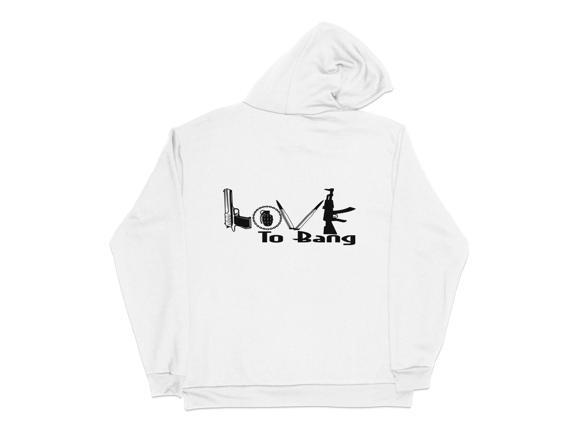 Unisex White Hoodie with 'How To Bang' Graphic, Casual Pullover Sweatshirt, Music Lover Gift