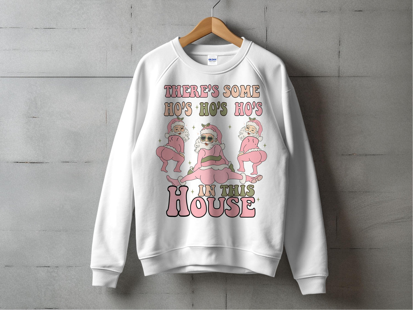 Funny Santa Sweatshirt, Christmas Sweater, Holiday Tops, Festive Winter Clothing, Unique Xmas Gift Idea