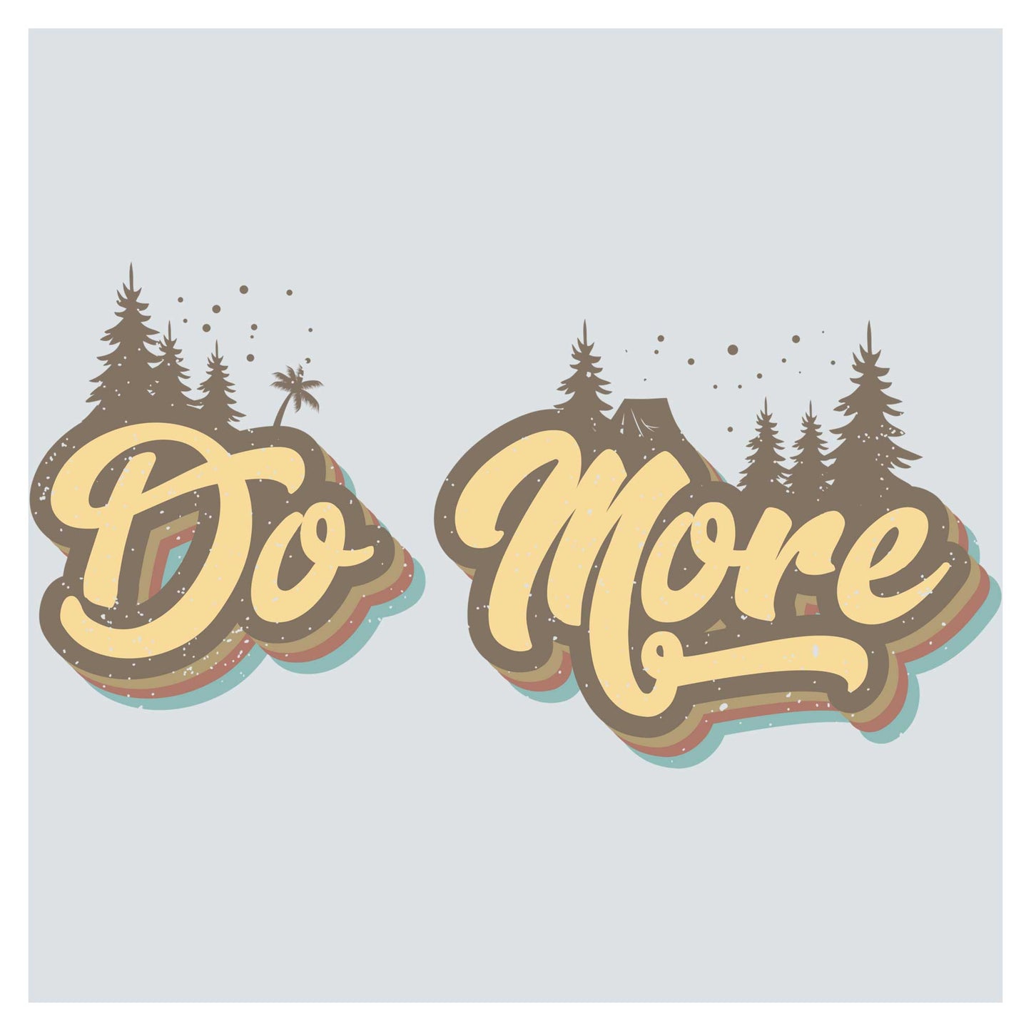 a pair of stickers that say do more