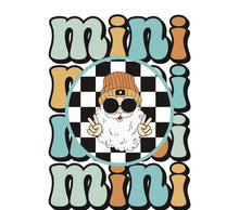 Hipster Santa Claus Sticker, Mini Checkerboard Design, Cute Christmas Decal, Holiday Decorations for Laptops and Notebooks