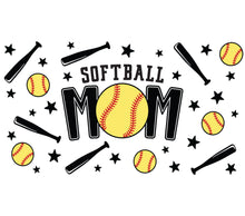 Softball Mom T-Shirt Graphic, Sports Parent Support Design, Yellow Red Black, Casual Wear, Gift for Her, Athletic Apparel, Softball Fan