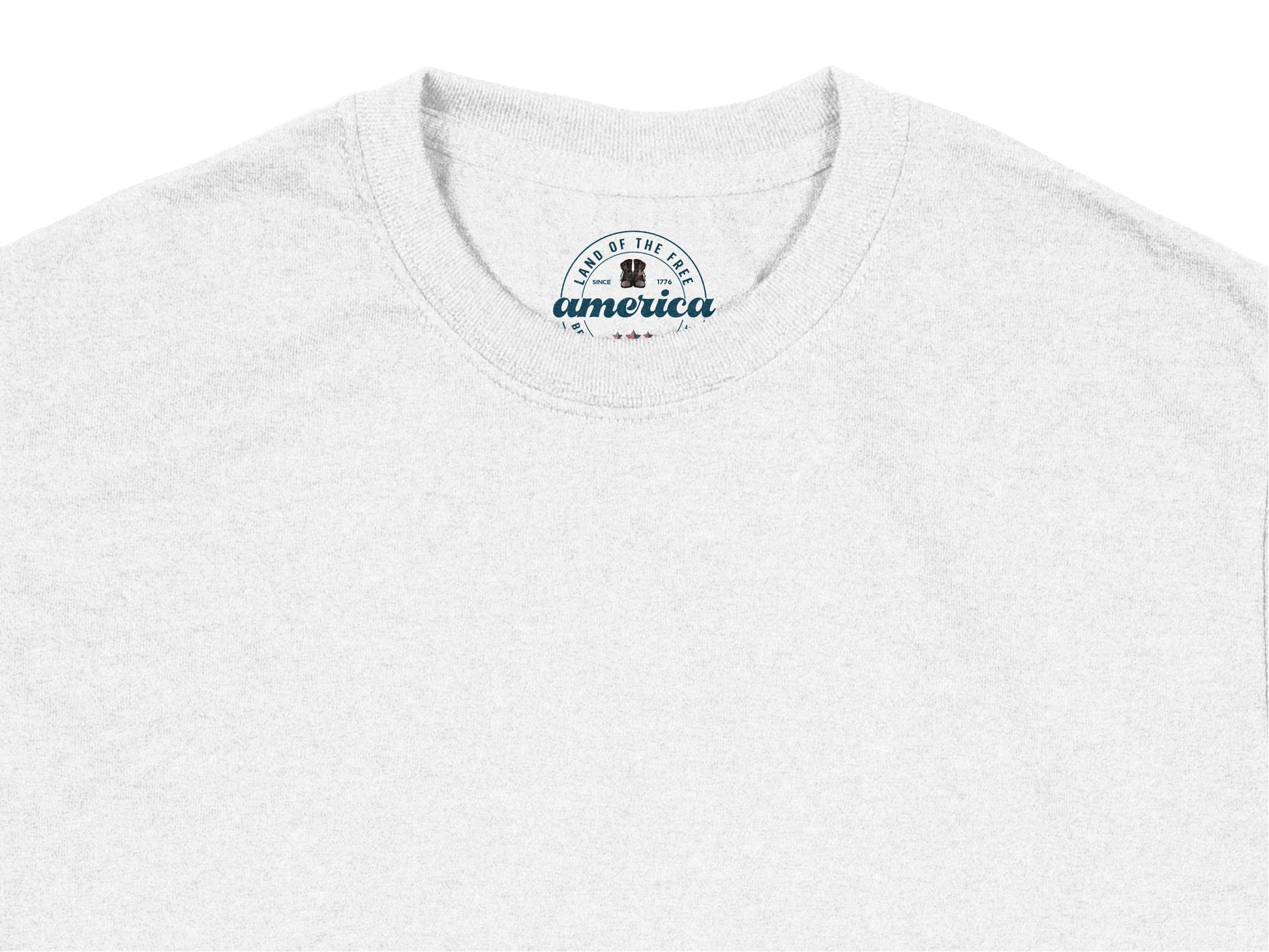 Classic White T-Shirt with Small 'Made in the USA' Logo, Unisex Cotton Tee, American Pride Casual Top