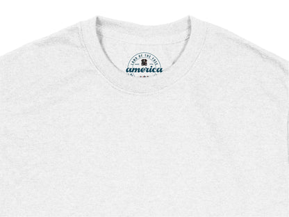 Classic White T-Shirt with Small 'Made in the USA' Logo, Unisex Cotton Tee, American Pride Casual Top