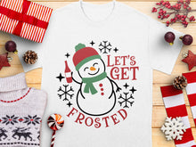 Festive Snowman T-Shirt, Let's Get Frosted Holiday Tee, Christmas Gift Idea, Winter Apparel for Adults and Kids