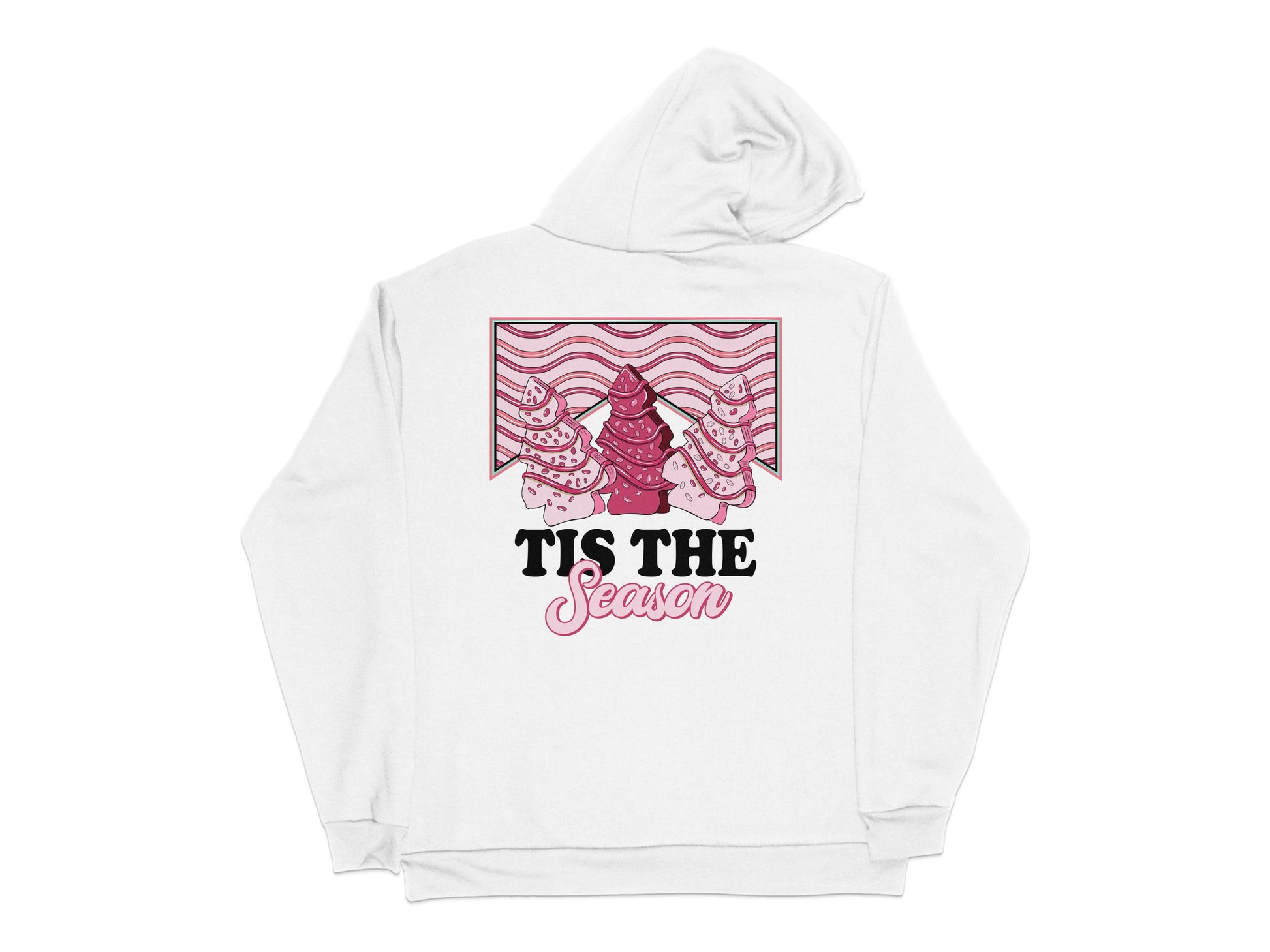 Festive Holiday Hoodie, Tis The Season, Christmas Sweatshirt, Red and White Design, Cozy Winter Apparel, Unisex Sizes