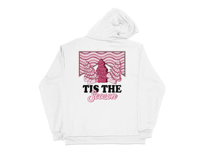 Festive Holiday Hoodie, Tis The Season, Christmas Sweatshirt, Red and White Design, Cozy Winter Apparel, Unisex Sizes