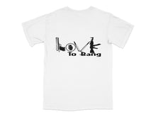 Love to Bang Graphic T-Shirt, Music Instruments Design, Casual White Tee, Unisex Fashion Top, Gift for Musicians