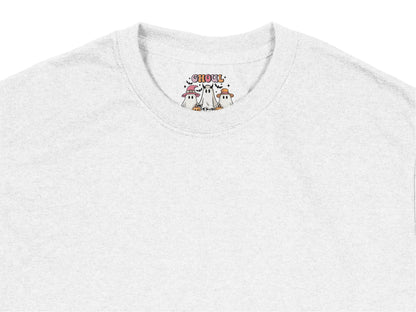 Cute Dog Embroidered T-Shirt, Grey Cotton Tee, Cartoon Dog Design, Unisex Casual Wear
