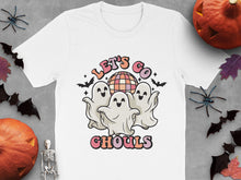 Let's Go Ghouls Halloween T-Shirt, Spooky Ghost Graphic Tee, Cute Fall Party Costume Shirt