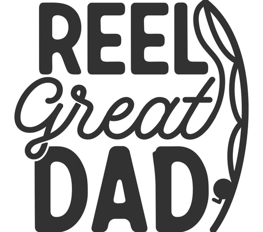 Reel Great Dad Fishing SVG, Father's Day Gift, Digital Download, Fishing Clipart, Dad SVG, Fisherman Gift, Craft Supplies, DIY Project
