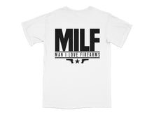 MILF Man I Love Firearms T-Shirt, Funny Gun Lover Tee, Unique Graphic Print Shirt, Gift for Him