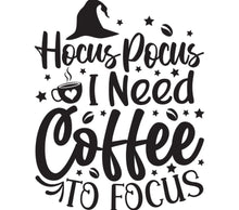 Hocus Pocus I Need Coffee to Focus Graphic T-Shirt, Witch Hat Coffee Lover Tee, Halloween Shirt, Casual Fall Fashion Top, Gift Idea