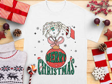Merry Christmas T-Shirt Festive Holiday Design with Candy Cane and Ornaments Graphic Tee Gift Idea