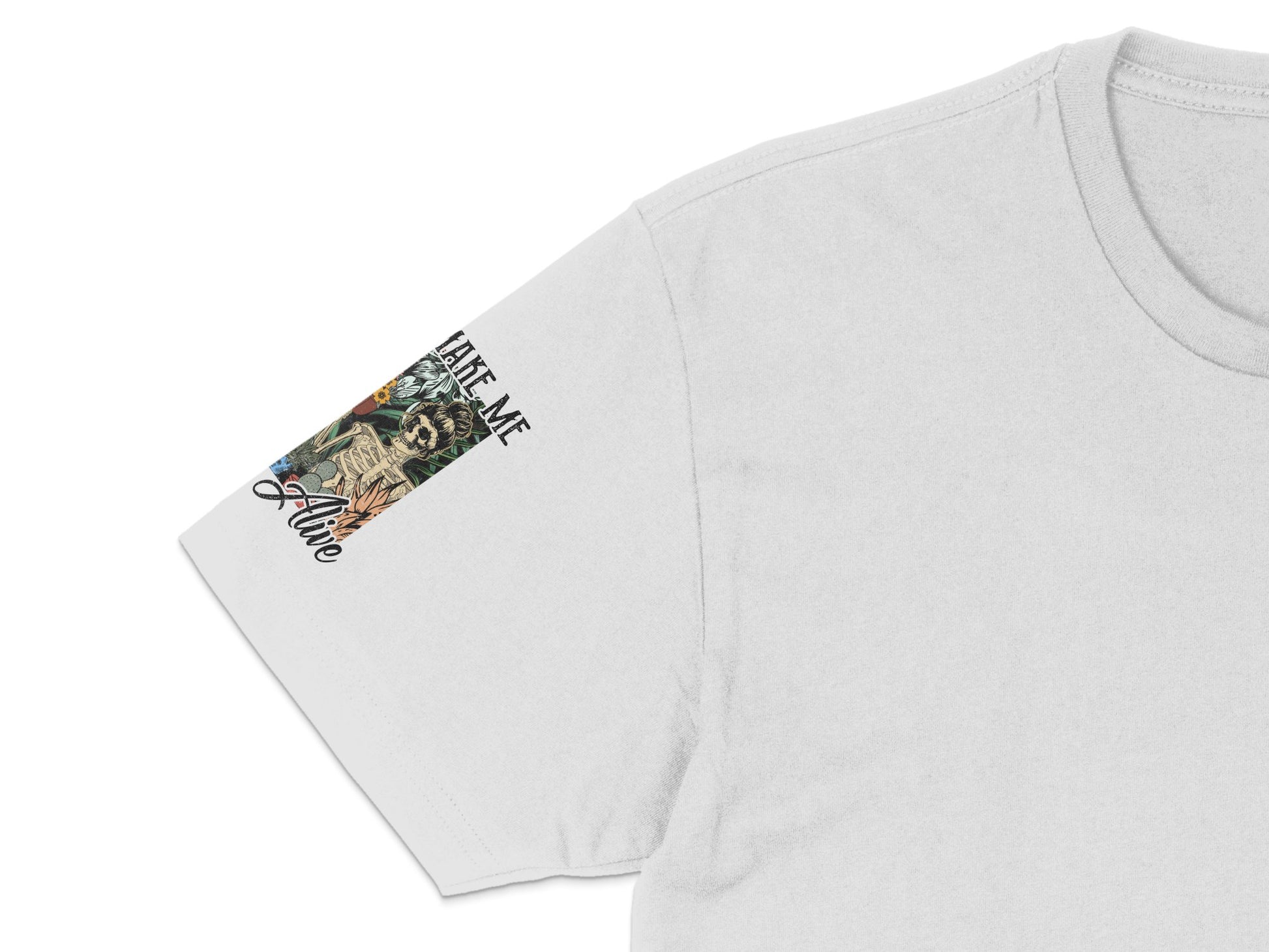 Men's Graphic T-Shirt White Cotton Tee with Vintage Tiger Print Casual Style