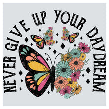 a t - shirt with a butterfly and flowers on it