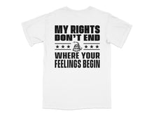 'My Rights Don't End' Quote T-Shirt, Freedom of Speech, Patriotic Tee, Unisex Cotton Shirt, Bold Statement Apparel