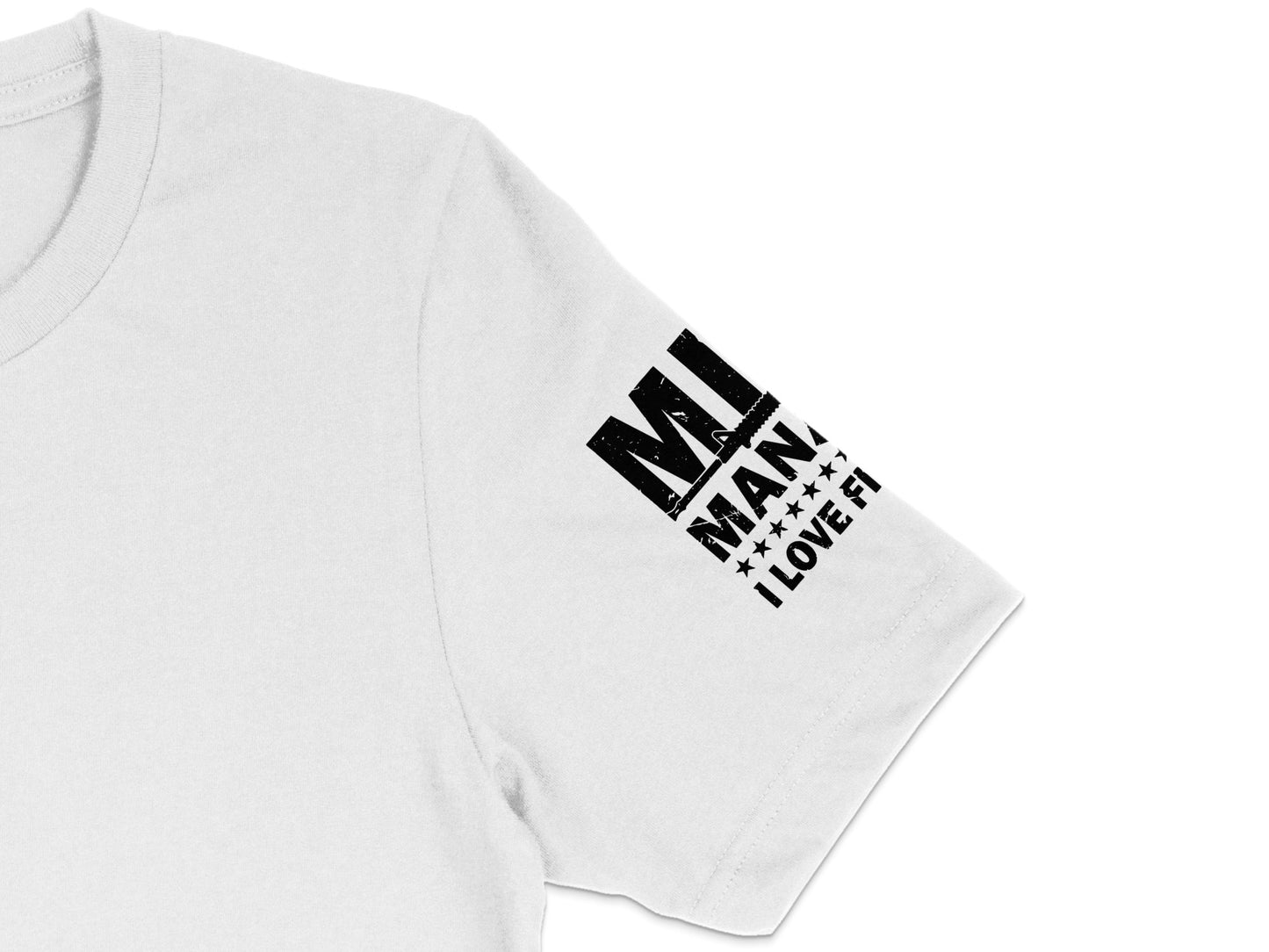 Manly Love T-Shirt, Minimalist Black Text Design, Casual Men's Tee, Unique Graphic Print Shirt