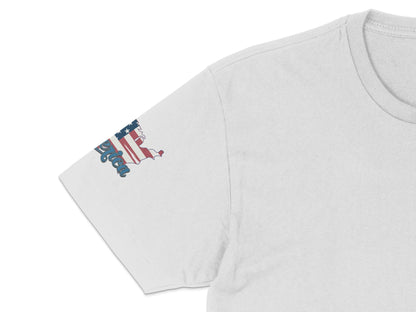 Patriotic USA Flag Logo T-Shirt, American Flag Graphic Tee, Unisex Cotton Shirt, Casual Summer Top, 4th of July Apparel
