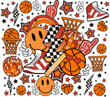 Vibrant Basketball Theme Sticker Pack, Retro Sports Sneakers, Foam Finger, Star Patterns, Youth Sports Decor, Basketball Fan Gift Ideas