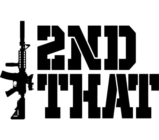 2nd Amendment Vinyl Decal, Gun Rights Sticker, Patriotic Car Window Decal, Second Amendment Graphics, Rifle and Pistol Silhouette