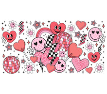 Cute Heart Pattern Fabric, Red and Pink Love Themed Designs, DIY Crafting Material for Valentine's Day, Romantic Textile Print