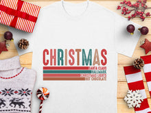 Festive Christmas T-Shirt, Santa Claus, Hallmark, Christmas Lights, Hot Chocolate Design, Holiday Apparel