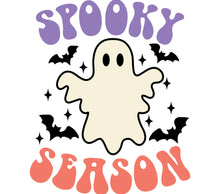 Spooky Season Ghost and Bats Halloween Sticker, Cute Fall Decal, Laptop and Water Bottle Decoration