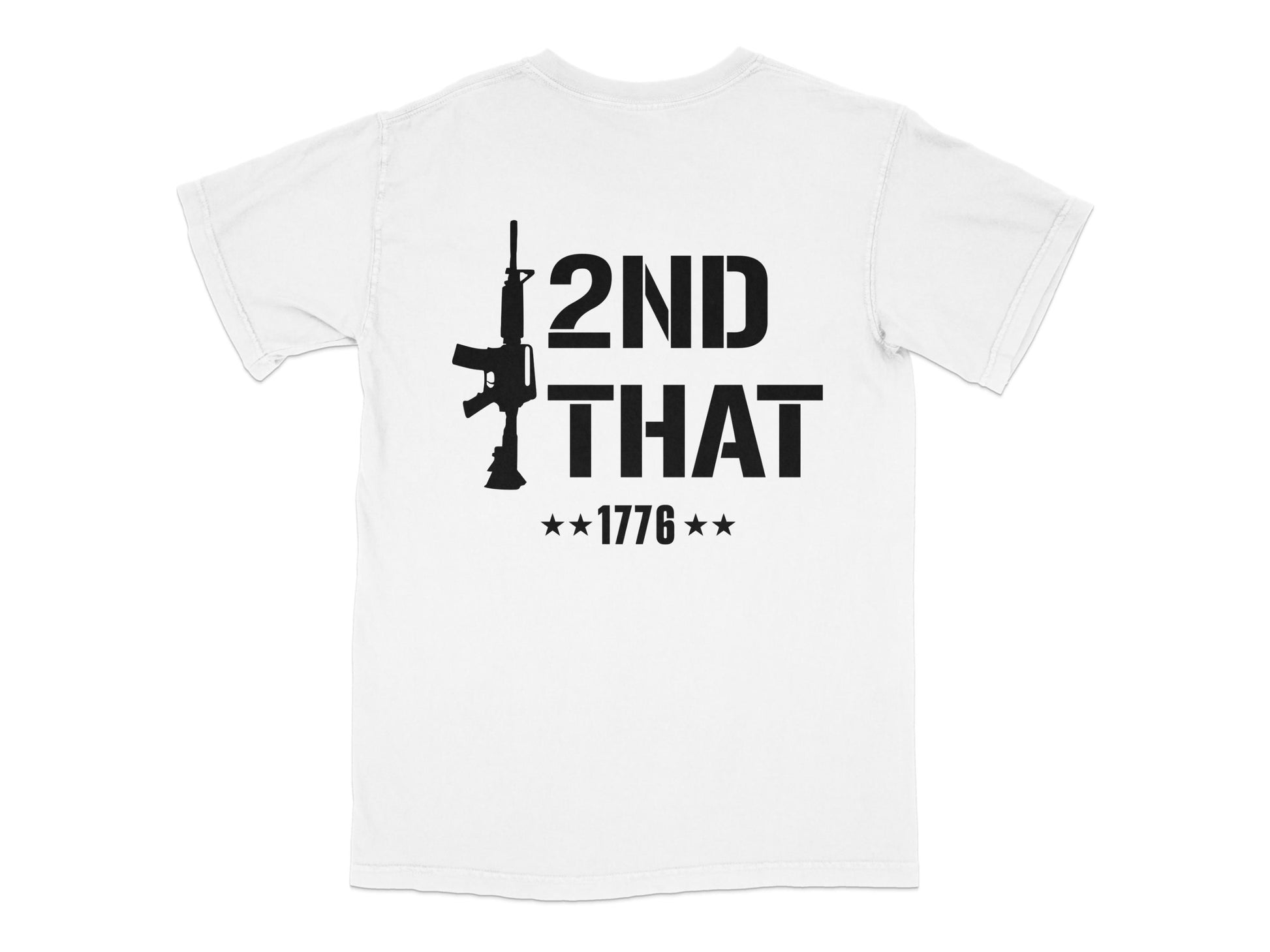 White Graphic T-Shirt with AR-15 Design, 2nd Amendment Rights, Patriotic 1776 Slogan Tee, Unisex Casual Shirt