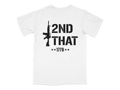 White Graphic T-Shirt with AR-15 Design, 2nd Amendment Rights, Patriotic 1776 Slogan Tee, Unisex Casual Shirt