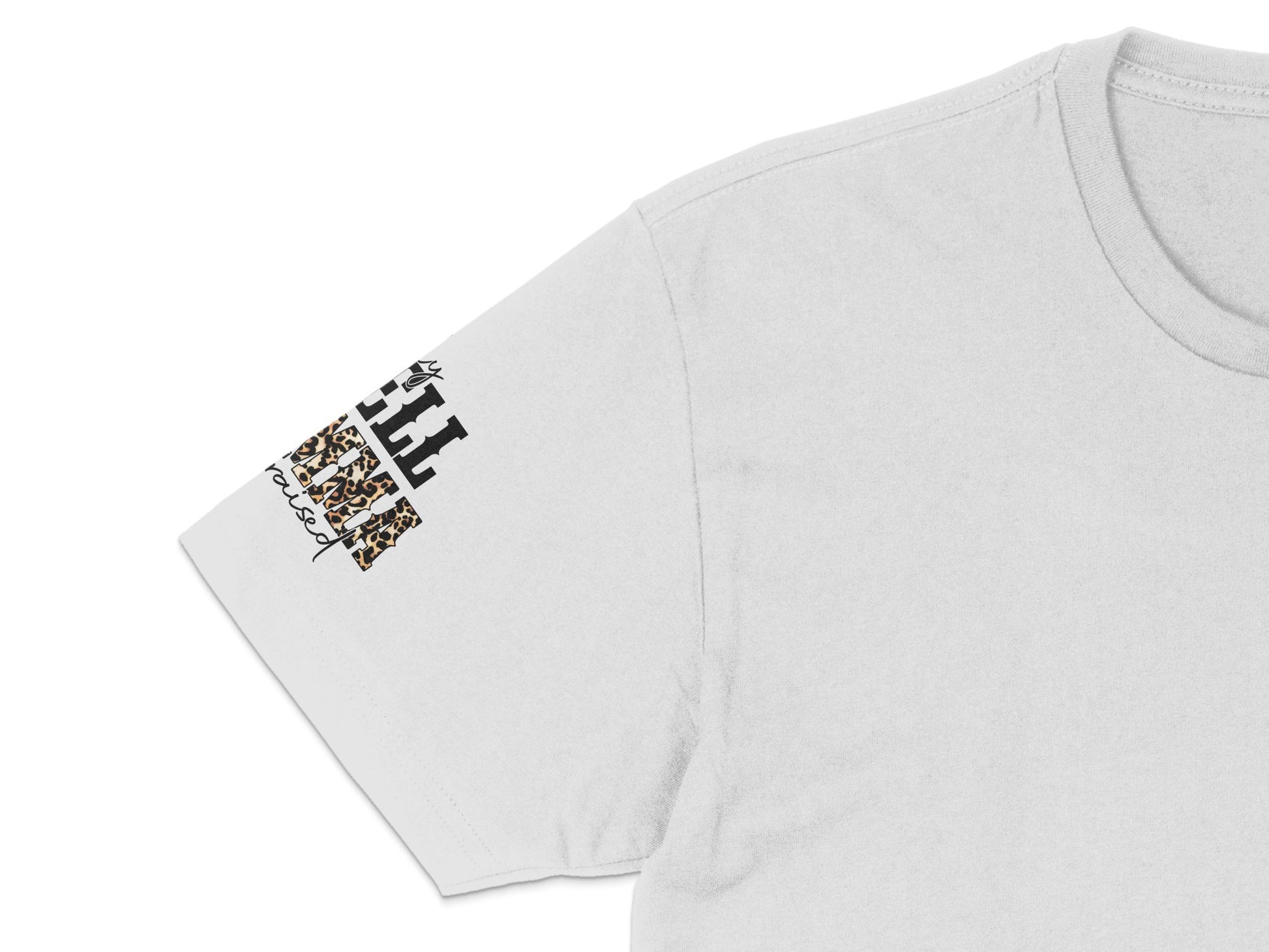 Men's Graphic T-Shirt with Unique Black and Leopard Print Design, Stylish Casual Wear