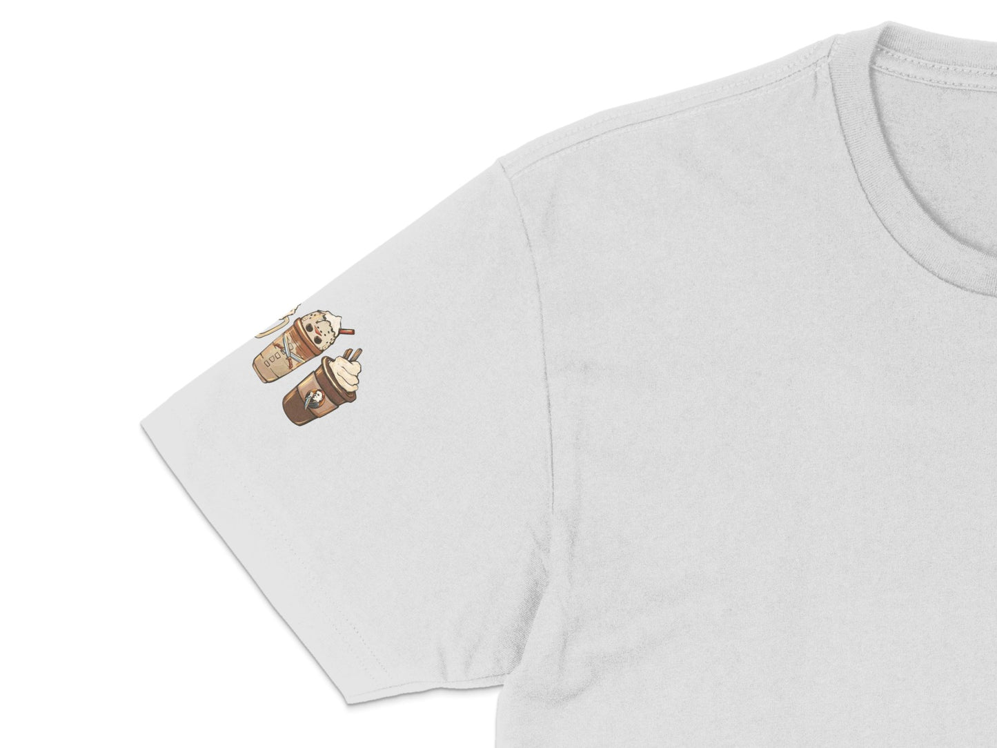 Cute Dog Cartoon Pocket Print T-Shirt, Unisex White Tee, Casual Graphic Tee, Animal Design Shirt