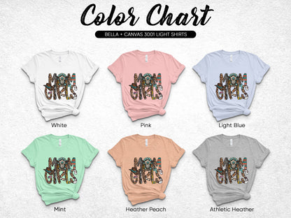 Women's Graphic Tee Color Chart, Bella Canvas 3001, Light Shirts in Multiple Colors, Casual Apparel
