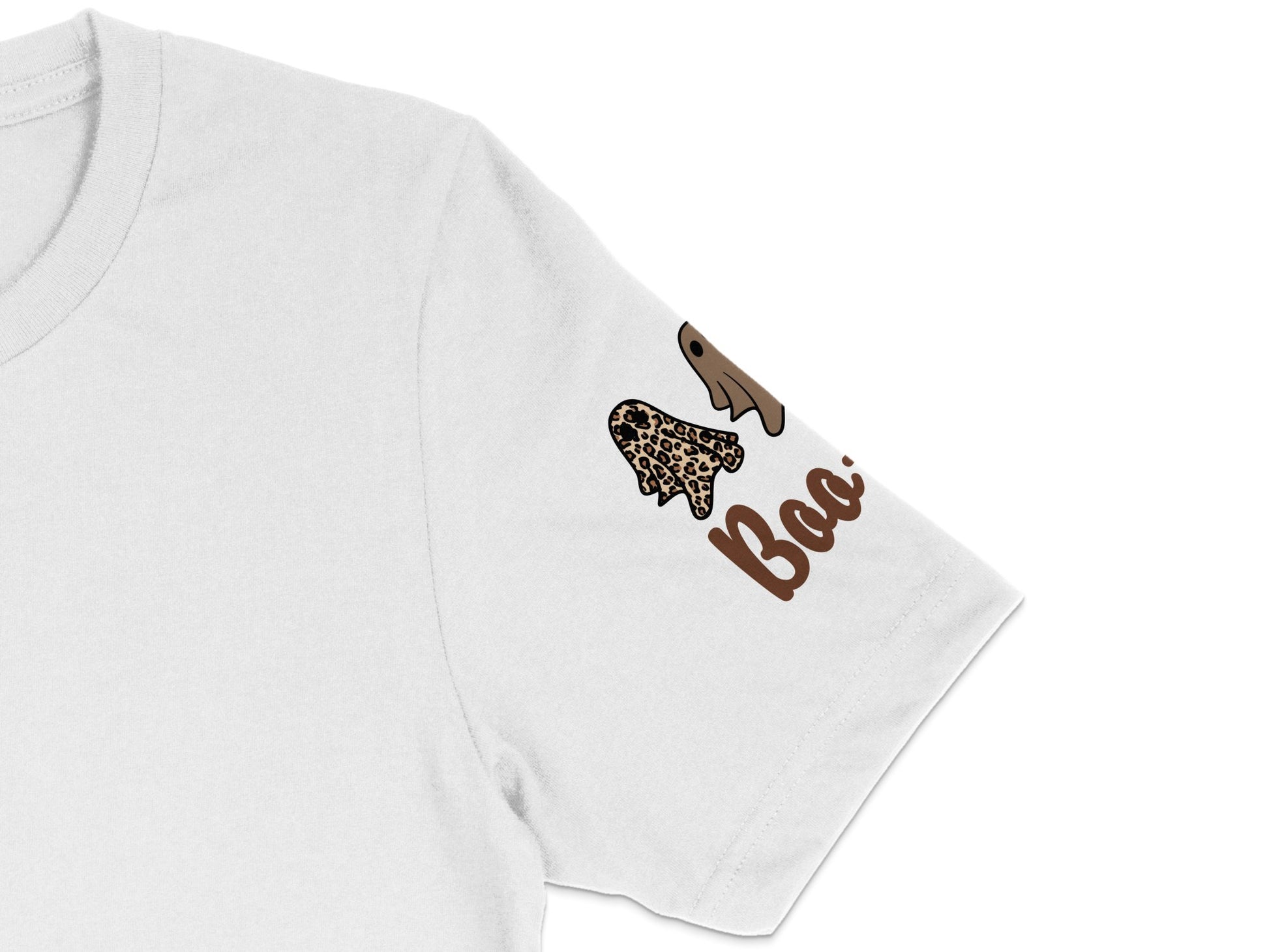 Cute Leopard Print Bye T-shirt, Trendy Graphic Tee, Casual Women's White Shirt, Stylish Farewell Top