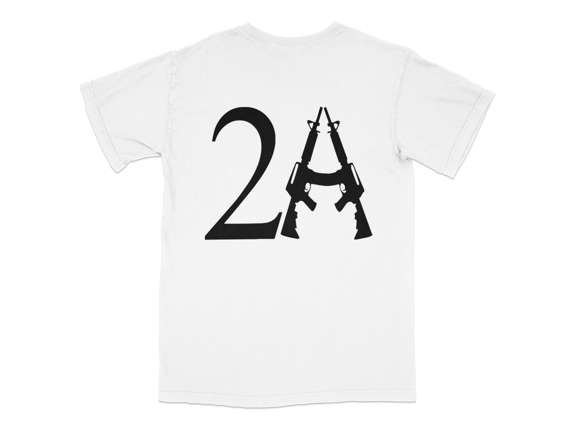 Men's Graphic T-Shirt White Crew Neck Short Sleeve Novelty Gun Design Tee
