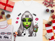 Funky Green Witch Graphic T-Shirt, Holiday Coffee Lover Gift, Winter Fashion Tee