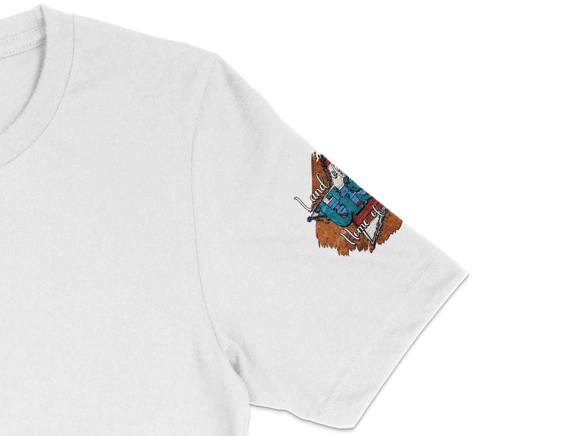 White T-Shirt with Vintage Truck Patch, Classic Car Embroidered Tee, Unisex Casual Wear