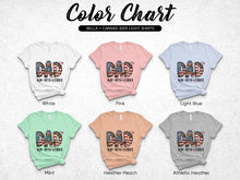 Colorful Dad Man Myth Legend T-Shirts, Father's Day Gift, Bella Canvas 3001, Multiple Colors Available