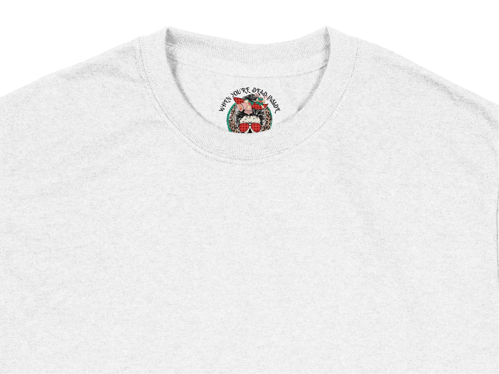Grey T-Shirt with Colorful Tiger Face Embroidery, Unisex Soft Cotton Tee, Casual Streetwear, Unique Graphic Top, Animal Design Shirt