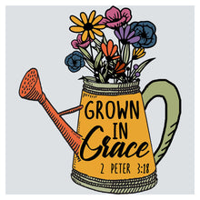 a drawing of a watering can with flowers in it