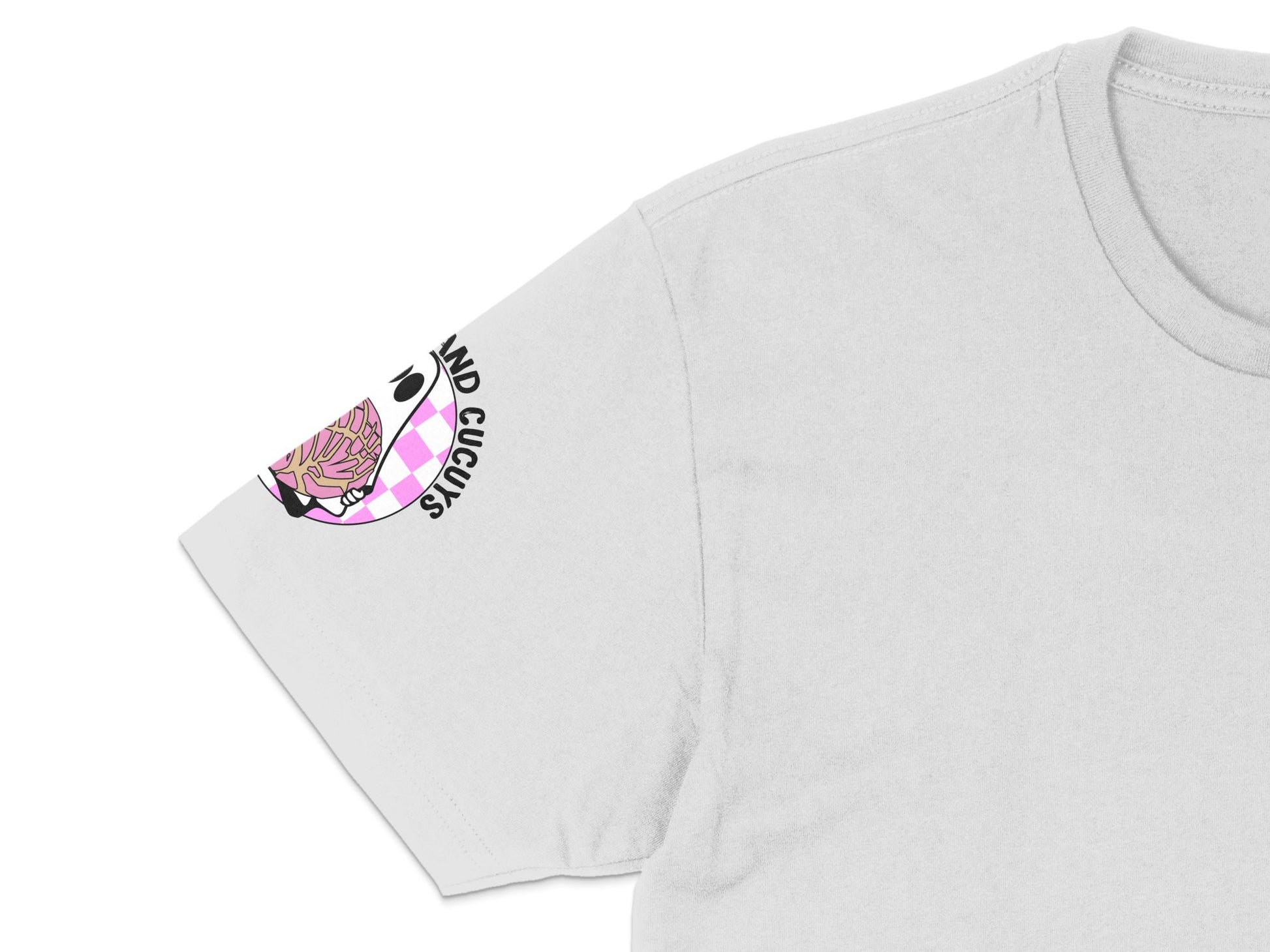 White T-Shirt with Pink Rose Graphic, Aesthetic Flower Design, Casual Women's Apparel