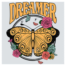 a yellow butterfly with roses and butterflies around it