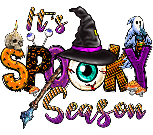 Spooky Season Halloween Eye Witch Hat Ghost Skull Digital Art Download for Festive Decorations and Crafts