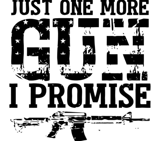 Just One More Gun I Promise T-Shirt, Patriotic Second Amendment Tee, Pro-Gun Rights Shirt, American Flag Graphic Top, Gift for Gun