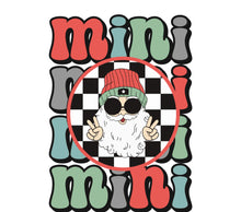 Mini Hipster Santa Claus Sticker, Cool Christmas Decal, Trendy Holiday Graphics, Funky Santa Label