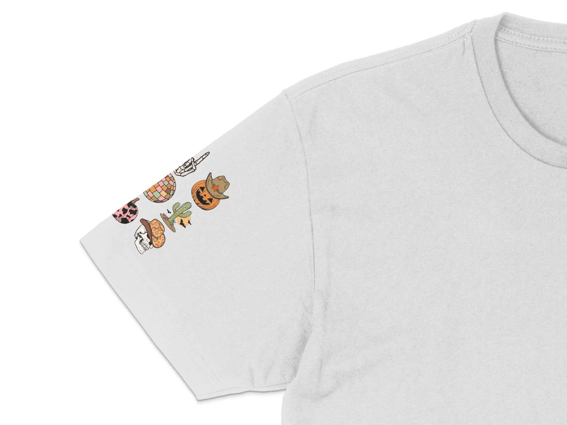 Cute Autumn Themed T-Shirt, Fall Patch Icons, Pumpkin Acorn Pie, Casual Fashion Tee