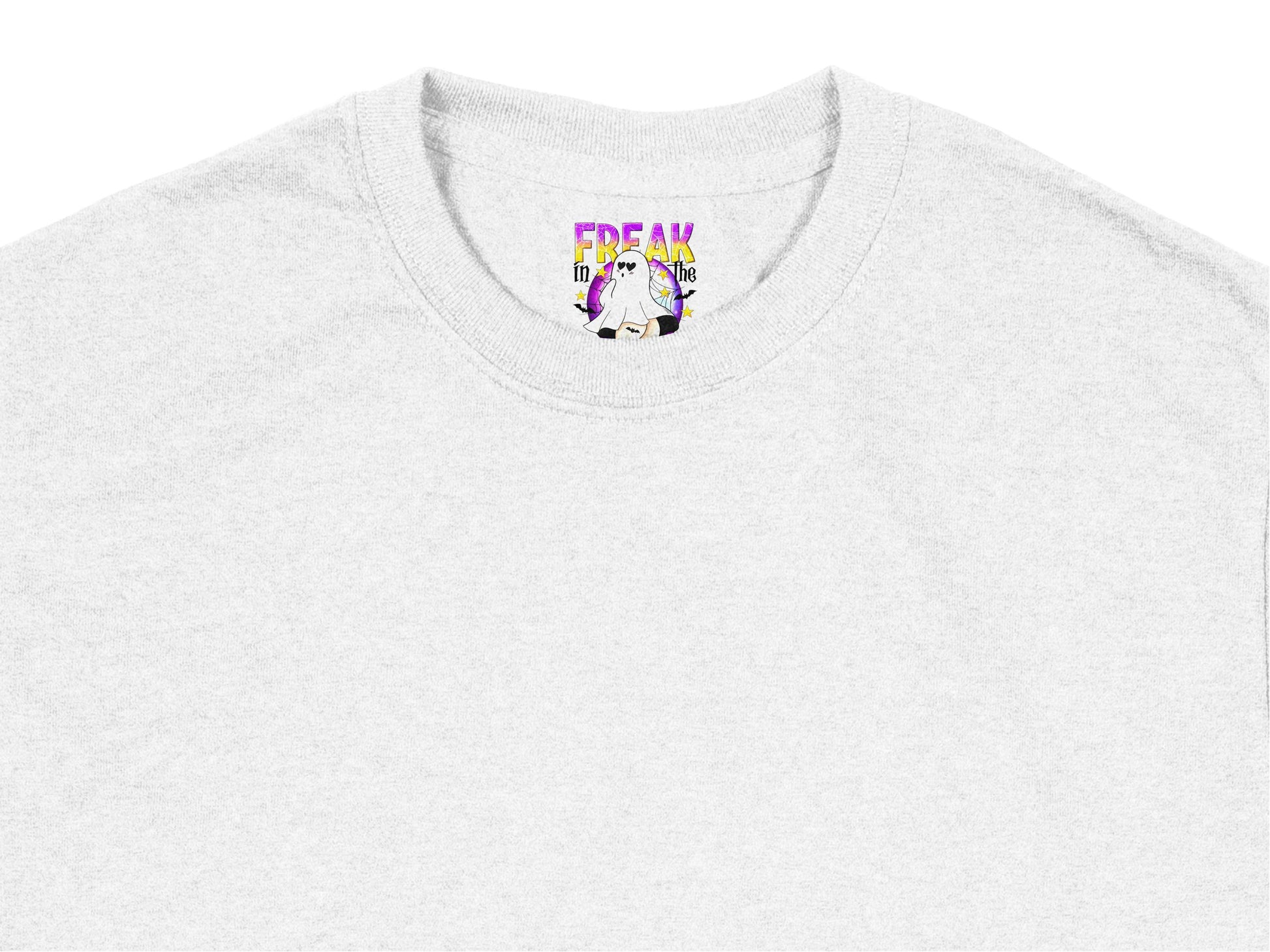 Unique Grey T-Shirt, 'Freak in the Streets' Slogan, Colorful Design, Unisex Fashion Top, Casual Wear, Trendy Graphic Tee