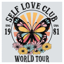 a t - shirt with a butterfly and flowers on it