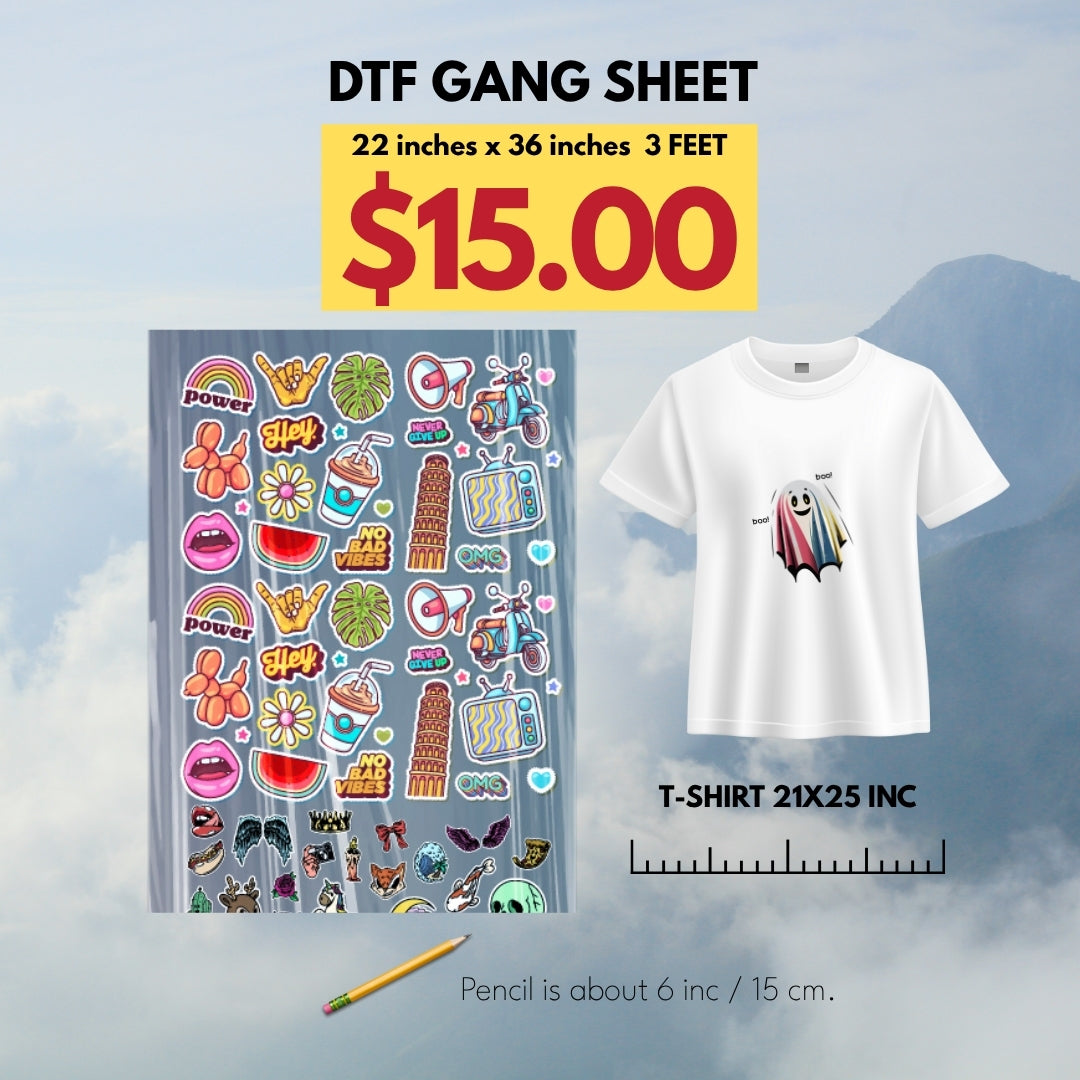 DTF Transfers Gang Sheets