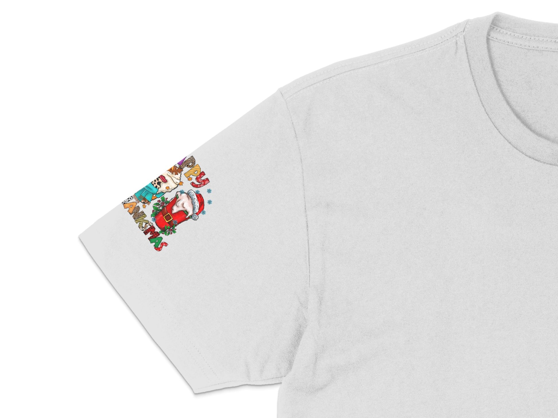 Festive Santa Claus Print T-Shirt, Christmas Holiday Graphic Tee, Casual Winter Apparel for All Ages